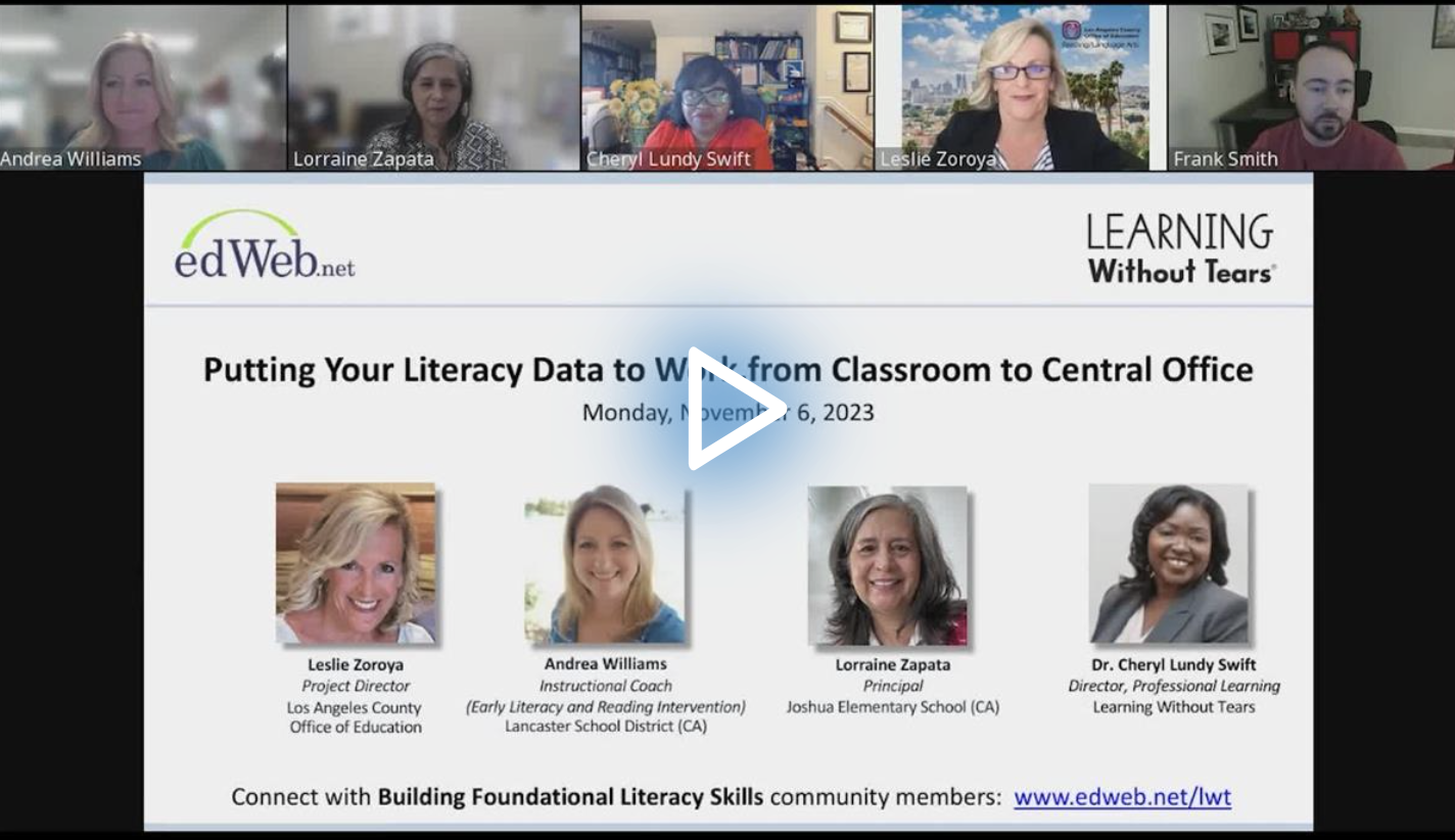 Putting Your Literacy Data to Work, from Classroom to Central Office edLeader Panel recording image